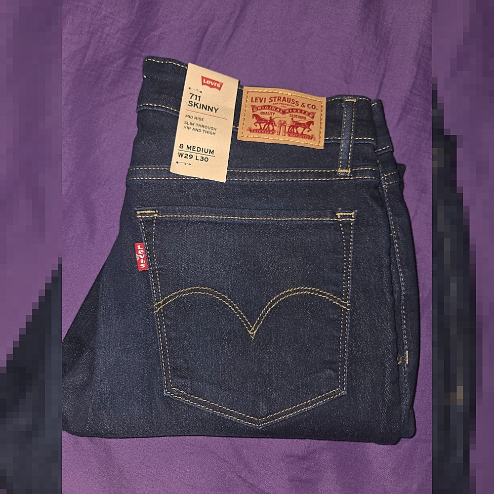Levi's Women's 711 Skinny Jeans - Dark Blue